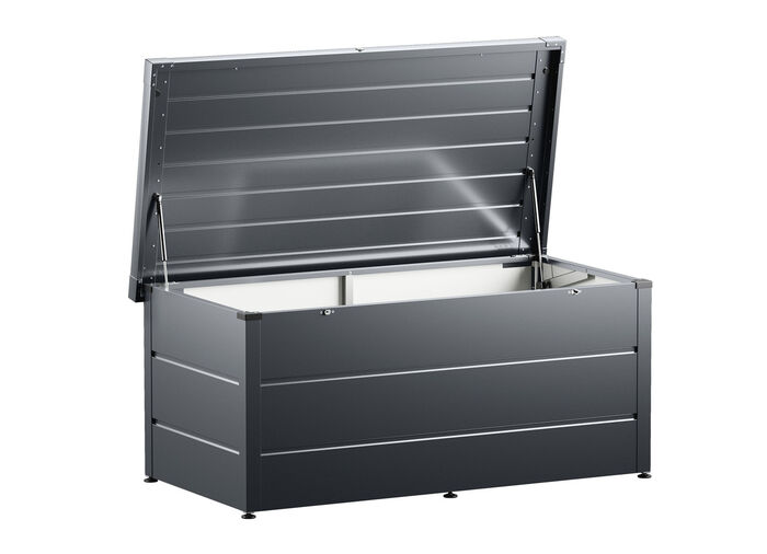 Hochwertige Gartentruhe aus Stahlblech ANTHRAZIT