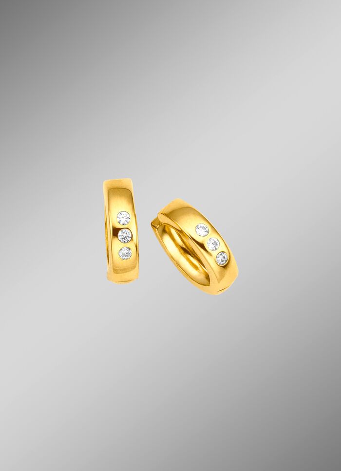 Klappcreolen mit synth. Zirkonia 