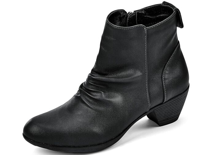 Andrea Conti Stiefelette mit Raffung SCHWARZ