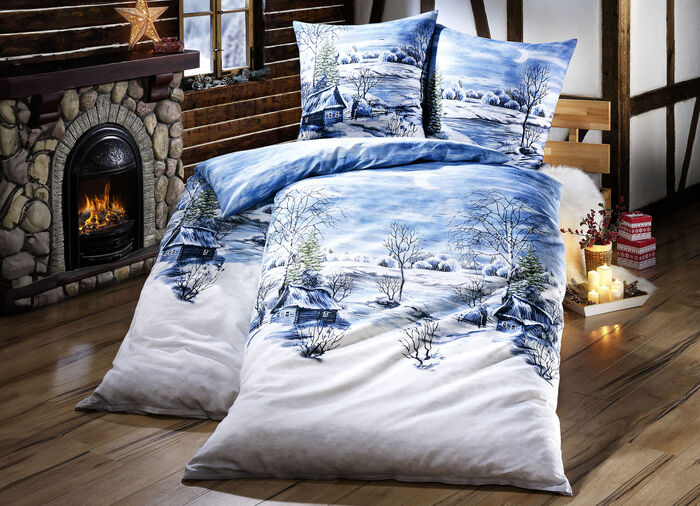 Bettw&auml;sche in b&uuml;gelleichter Biber-Qualit&auml;t 