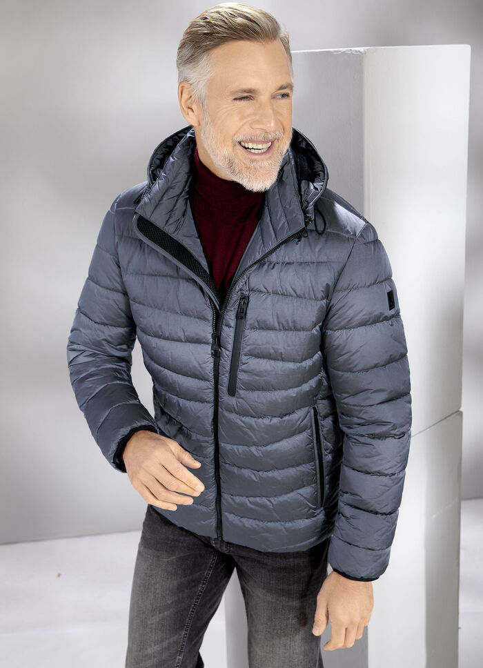 Steppkurzjacke von „New Canadian“ STAHLBLAU