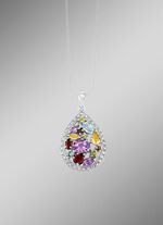 Zeitlose Sch&ouml;nheit: Garnitur mit Diamant und Edelsteinen 