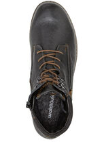 Waldl&auml;ufer Schn&uuml;r-Stiefelette mit Warmfutter aus reiner Baumwolle SCHWARZ