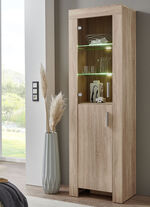 Vitrinen mit LED-Beleuchtung EICHE SONOMA