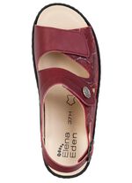 ELENA EDEN, bequeme Damen-Sandalen, Weite H, mit herausnehmbarem Fu&szlig;bett BORDEAUX