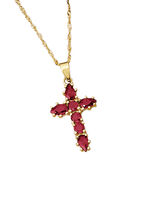 Kreuz-Anh&auml;nger mit Singapurkette 