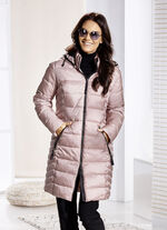 Kurzmantel mit abnehmbarer Kapuze 