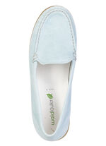 Waldläufer, bequeme Damen-Slipper, Weite H, mit herausnehmbarem Fußbett BLEU