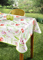 Wachstuchtischdecken mit farblich passendem Schrägband 