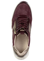 ELENA EDEN, sytlische Damen-Sneaker, Weite H, mit herausnehmbarem Fußbett BORDEAUX-BRONZE