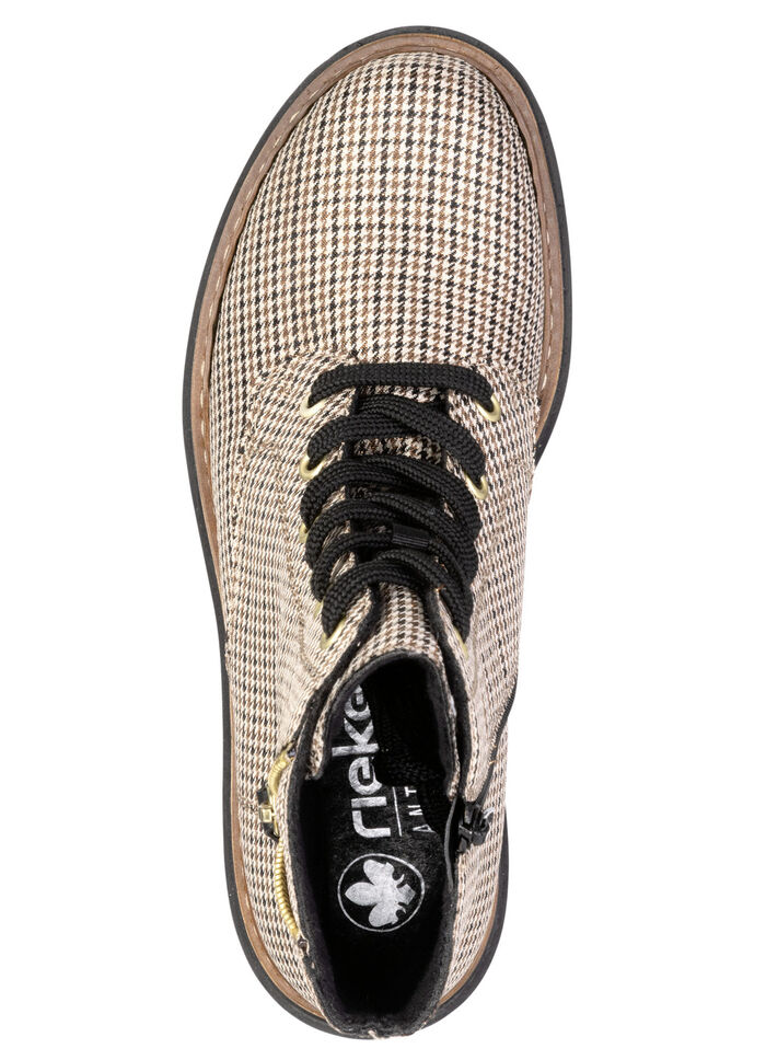 Rieker, trendige Damen-Stiefeletten, Winterschuhe, mit Reißverschluss BEIGE-SCHWARZ