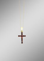 Kreuz-Anhänger mit Granat 