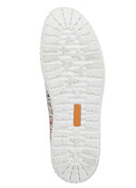 Slipper aus floral bedrucktem Leder ECRU-BUNT