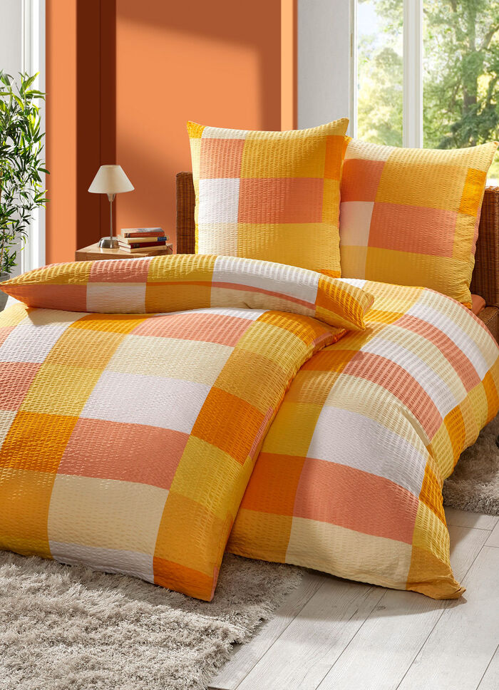 Microfaser-Seersucker Bettw&auml;sche-Garnitur TERRA