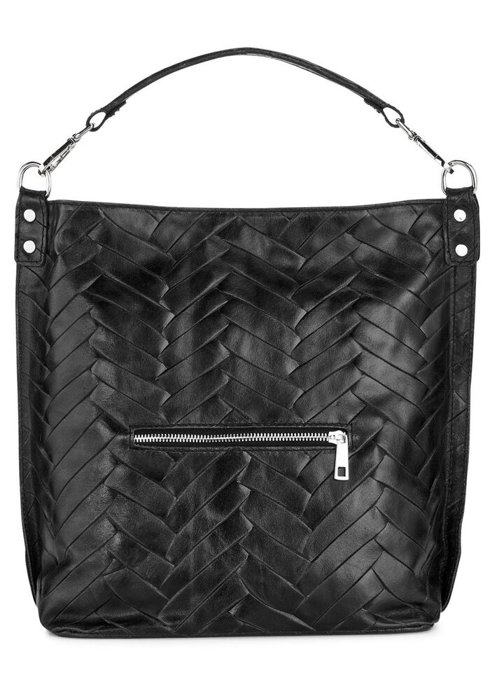 Laurina Tasche mit Zierschloss am Seitenfach SCHWARZ