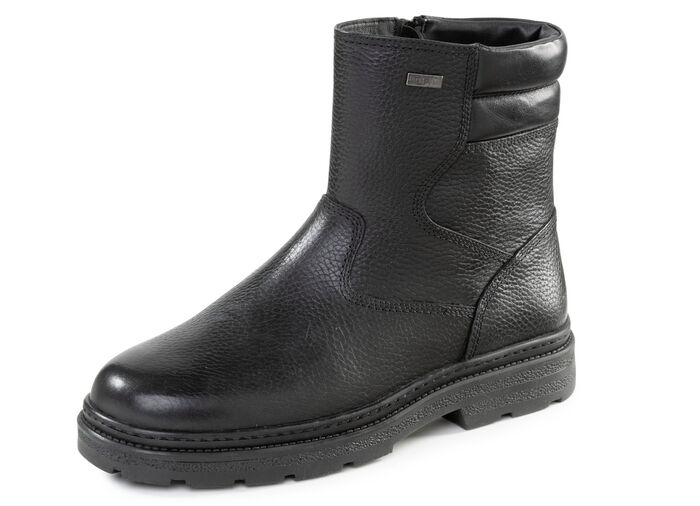 GINO GALANTE, gefütterte Herren-Stiefel, Winterschuhe, mit Lammfell SCHWARZ