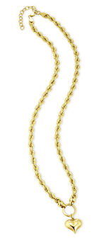 Kordelkette mit Herz-Anhänger 