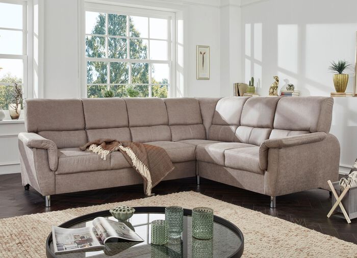 Frei im Raum aufstellbare Polsterecke mit bequemer Federkern-Polsterung 