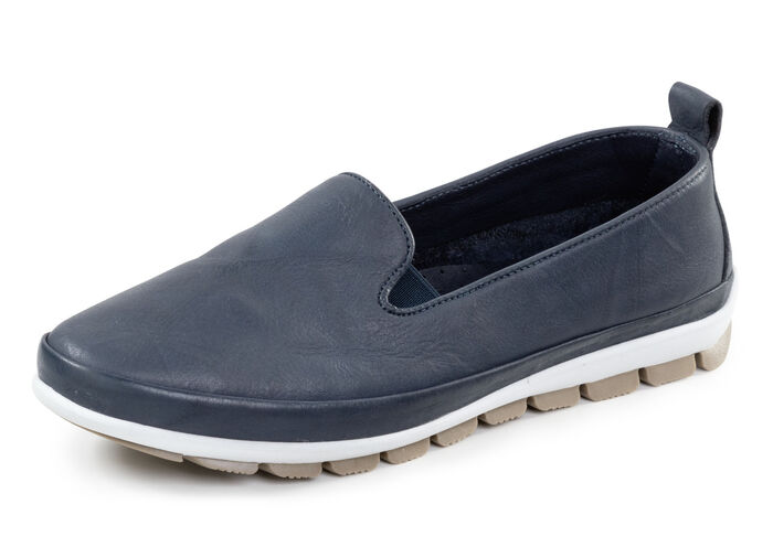 Gemini Slipper mit dezenter Knitter-Struktur MARINE