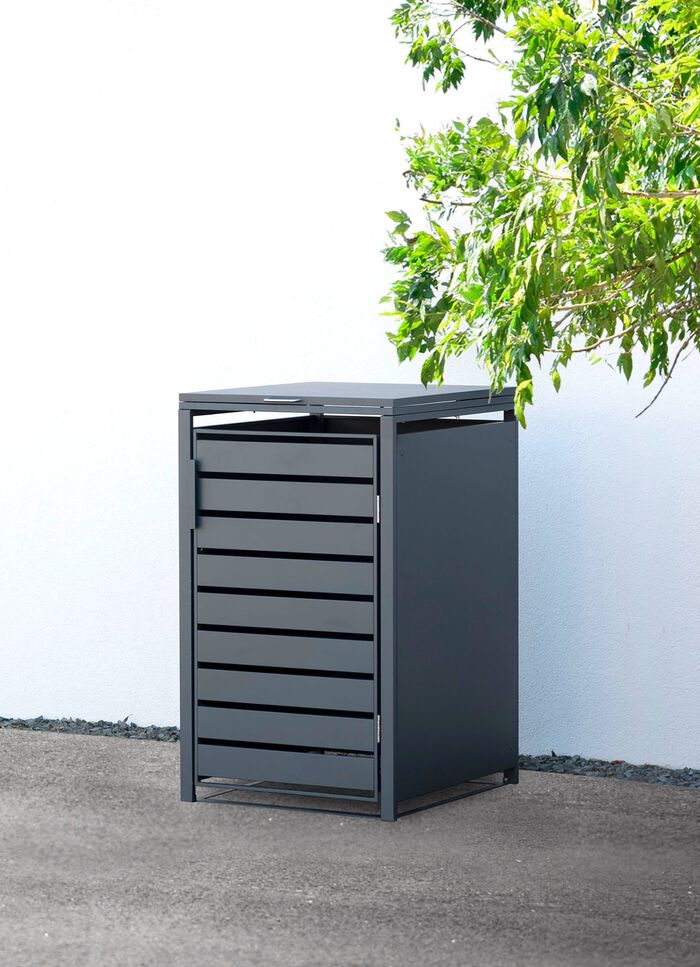 M&uuml;lltonnenbox &bdquo;Kubus&ldquo;, anthrazit 