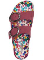Andrea Conti Pantolette mit bunt bedrucktem Lederfu&szlig;bett BORDEAUX