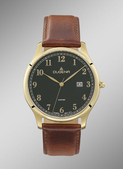 Dugena-Quartz-Herrenuhr mit Edelstahlgehäuse 