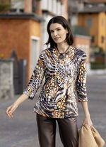 Shirt-Tunika mit V-Ausschnitt 