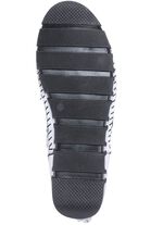 Gemini Mokassin-Stiefelette aus Rind-Nappaleder mit Knitter-Struktur WEISS