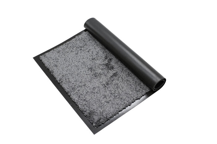Schmutzfangmatte mit rutschfester Rückseite GRAU