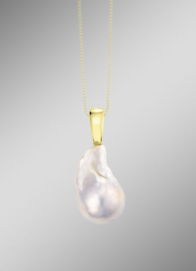 Einzigartiger Anhänger mit Süßwasser-Zuchtperle 