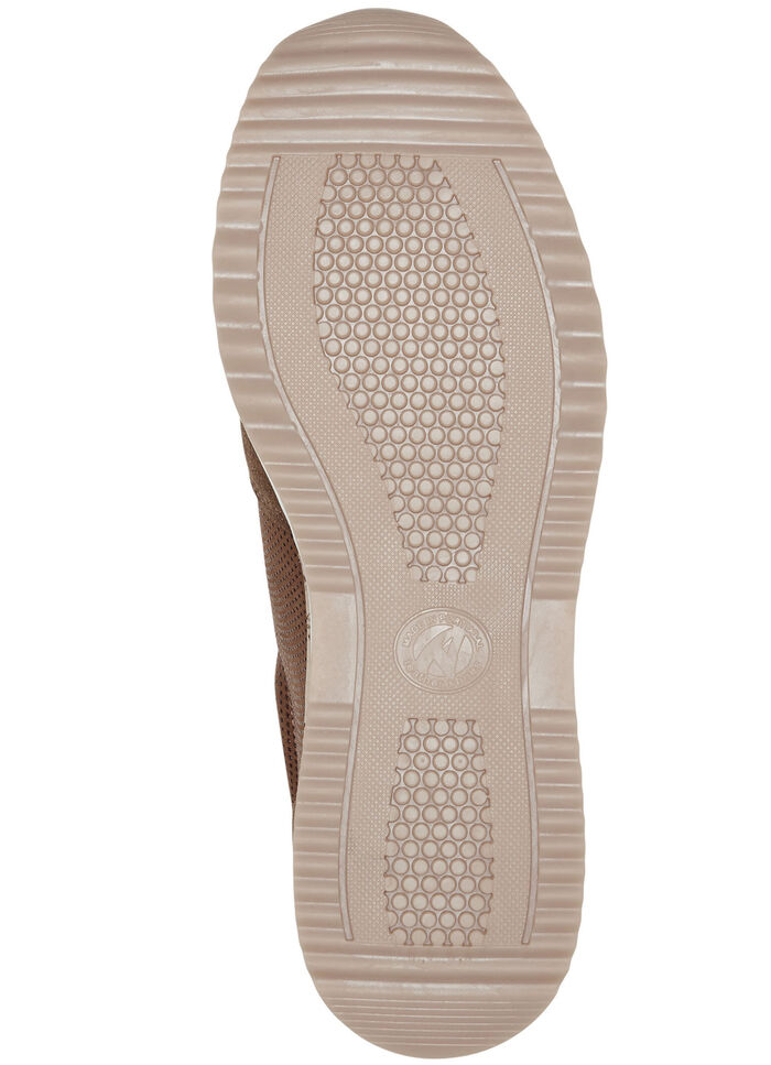 ELENA EDEN Sneaker mit Schnürung und Seitenreißverschluss COGNAC