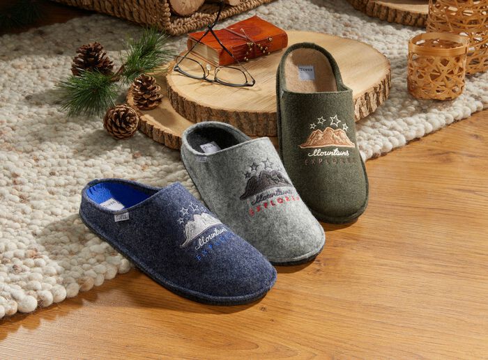 Bequemer Herren-Hausschuh BLAU