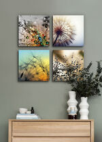 Bilder-Set, 4-teilig, mit Pusteblumen-Motiven 