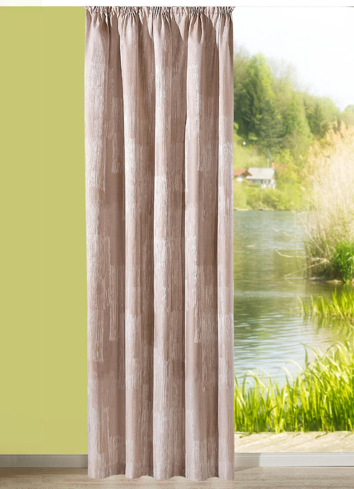 Blickdichte Übergardinen-Garnitur mit Universalschienenband 