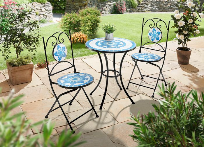 Bistro-Set aus Eisen 