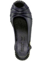 Gemini, schicke Damen-Sandaletten, Weite G, mit Gummizug MARINE