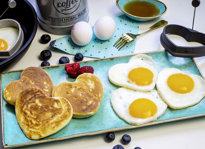 Hitzebeständiges Eiformer-Set aus Silikon, 2-teilig GRAU