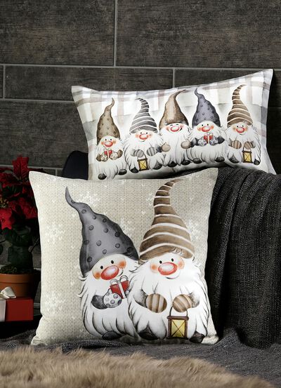 Kissenbezug Wichtel mit Reißverschluss 