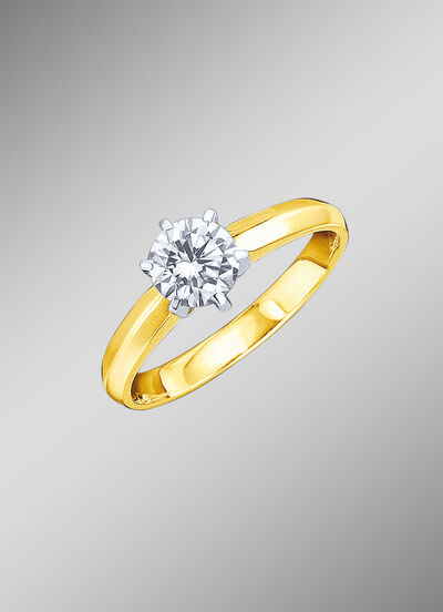 Damenring mit lupenreinem Brillant 