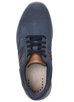 GINO GALANTE, bequeme Herren-Schnürschuhe, Weite K, mit herausnehmbarem Fußbett MARINE-COGNAC