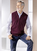 Weste mit durchgehendem Reißverschluss in 4 Farben BORDEAUX