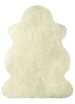 Vorleger aus echtem Merino-Lammfell NATURWEISS