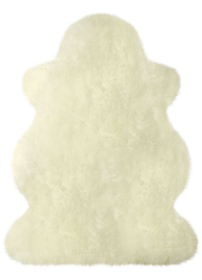 Vorleger aus echtem Merino-Lammfell NATURWEISS