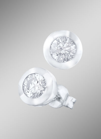 Solitär-Ohrstecker mit Brillanten 