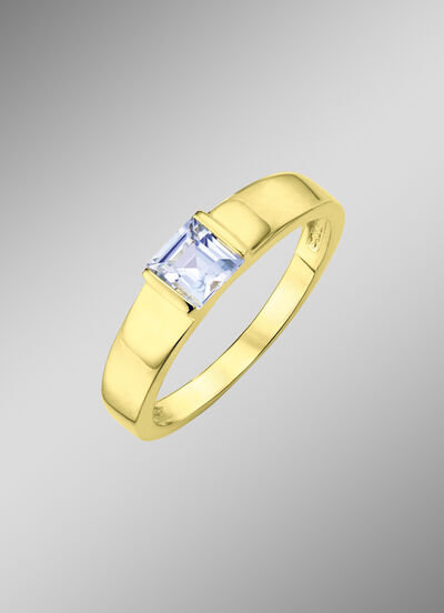 Stilvoller Damenring mit Blautopas 