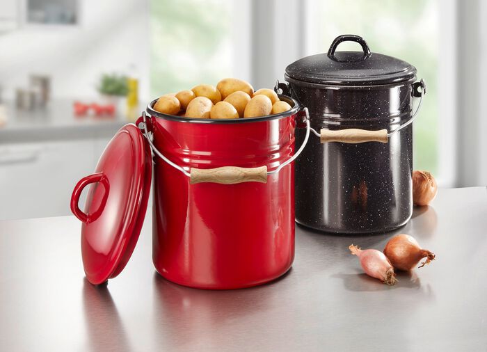 Eimer aus hochwertiger Emaille 