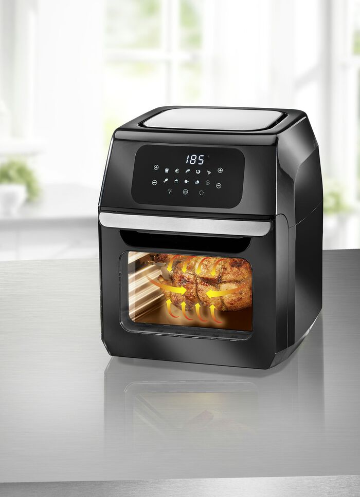 Digitale Hei&szlig;luft-Fritteuse mit Grillfunktion SCHWARZ
