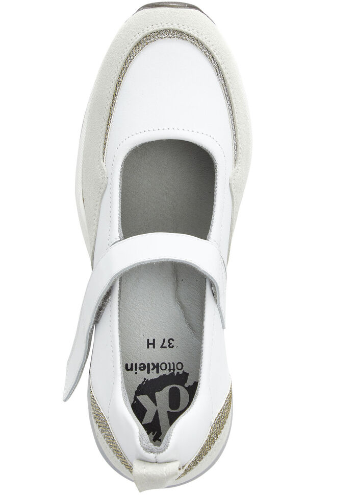 ELENA EDEN Spangenschuh mit Glitzereinsätzen WEISS-EISGRAU