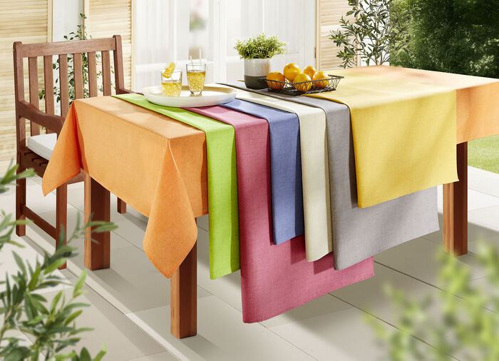 Tischdecke oder Sitzkissen für den Innen- und Außenbereich mit Fleckschutz-Ausrüstung 