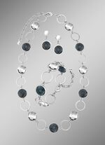 Schmuckset, 3-teilig, mit Kristallsteinen 